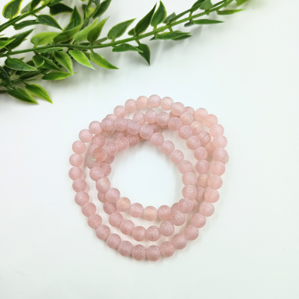 6 mm Pastel Pink Aura Beads