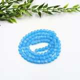 6 mm Sky Blue Aura Beads