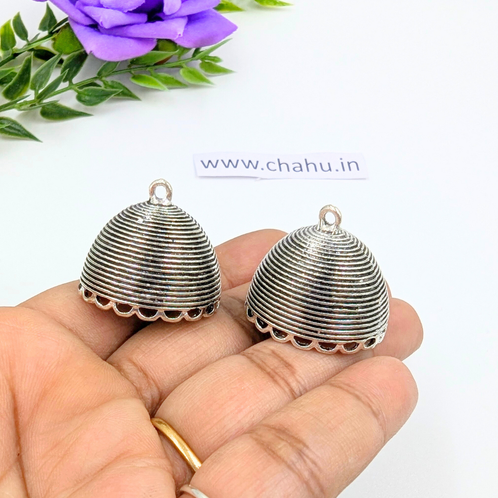 Line Oval Jhumkas - 10 Pairs