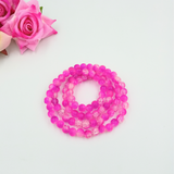 8 mm Dark Pink Crackle Bead