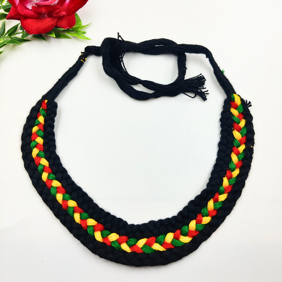 Black & Multi Color Choker Dori - Pack of 12