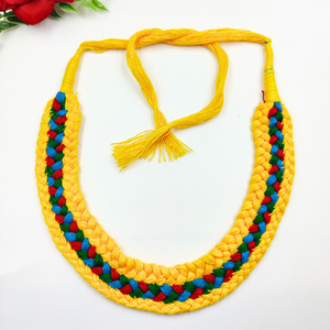 Haldi Yellow & Multi Color Choker Dori - Pack of 12