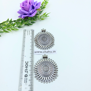 Oxidized Sunflower Pendent - pack of 5 Pieces