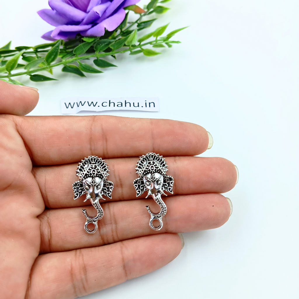 Ganesha Silver Studs - 10 pairs