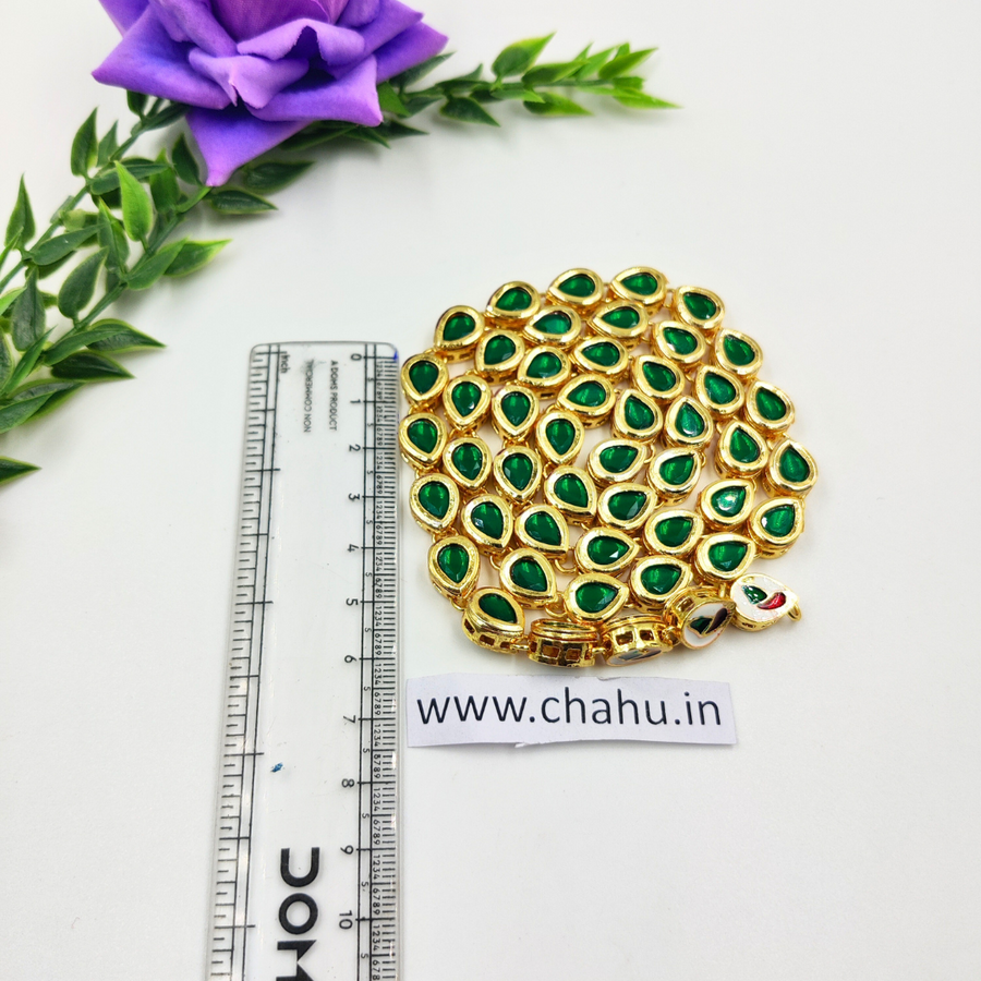 10mm Green Drop Kundan Line