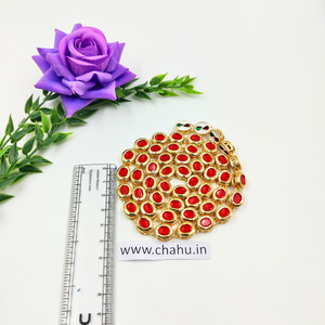 10mm Red Oval Kundan Line