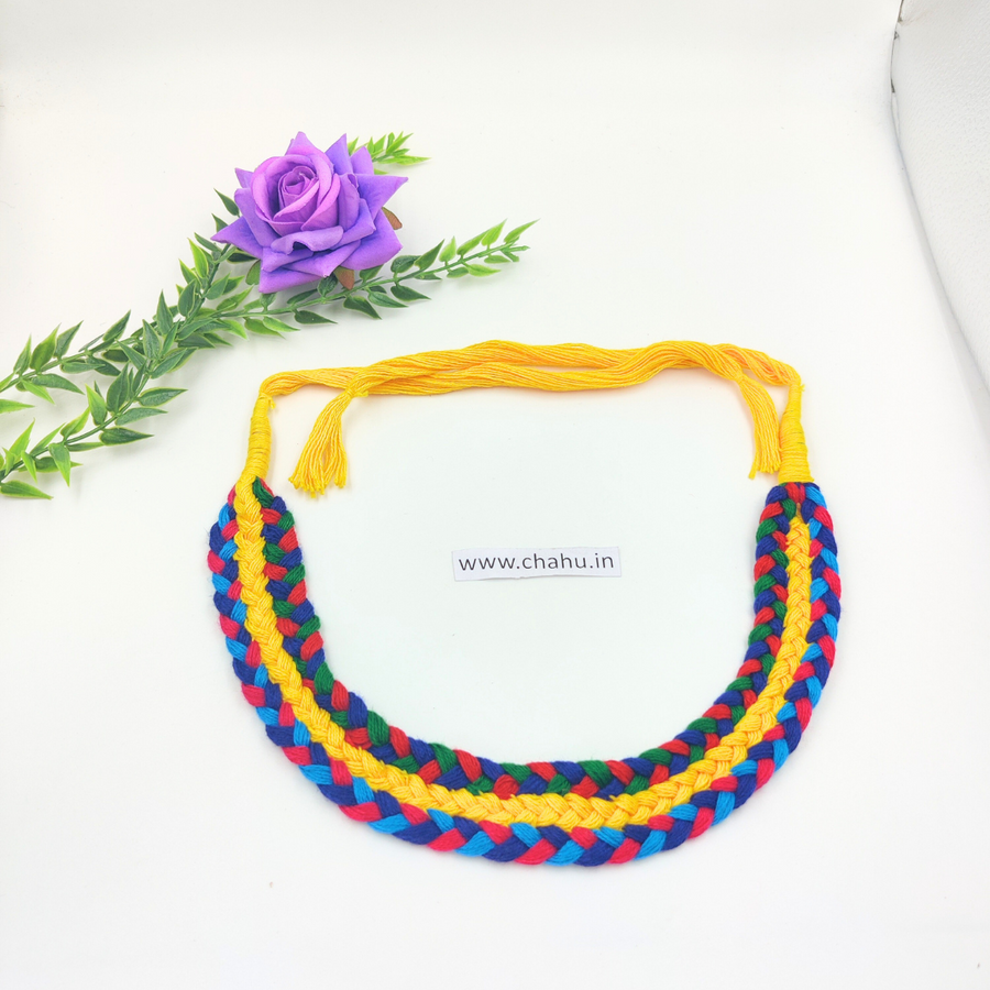 Multi & Haldi Yellow Color Choker Dori - Pack of 12