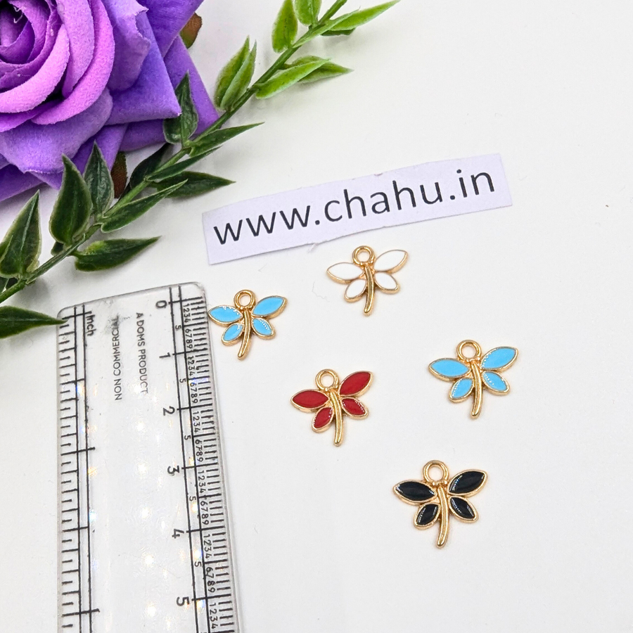 Mix color Butterfly Alloy Enamel Charms - 10 Pieces