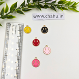 Happy Face Mix color Alloy Enamel Charms - 10 Pieces