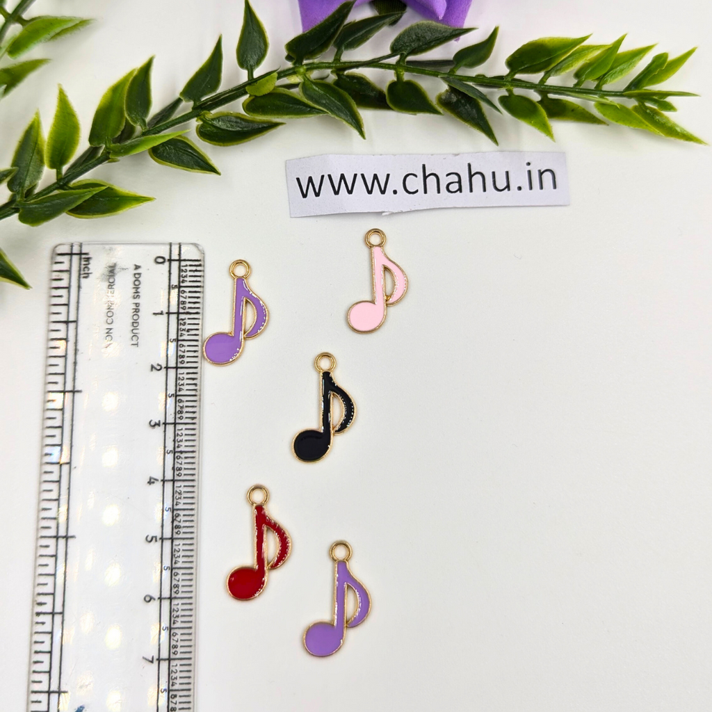 Mixed color Musical Alloy Enamel Charms - 10 Pieces