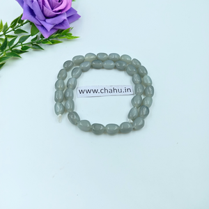 12 mm Gray Color Tumble Beads