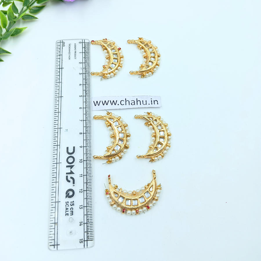 30mm Kundan Chandbali - 5 Pieces