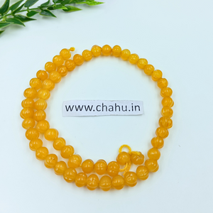 8mm Yellow Pumpkin shape Beads