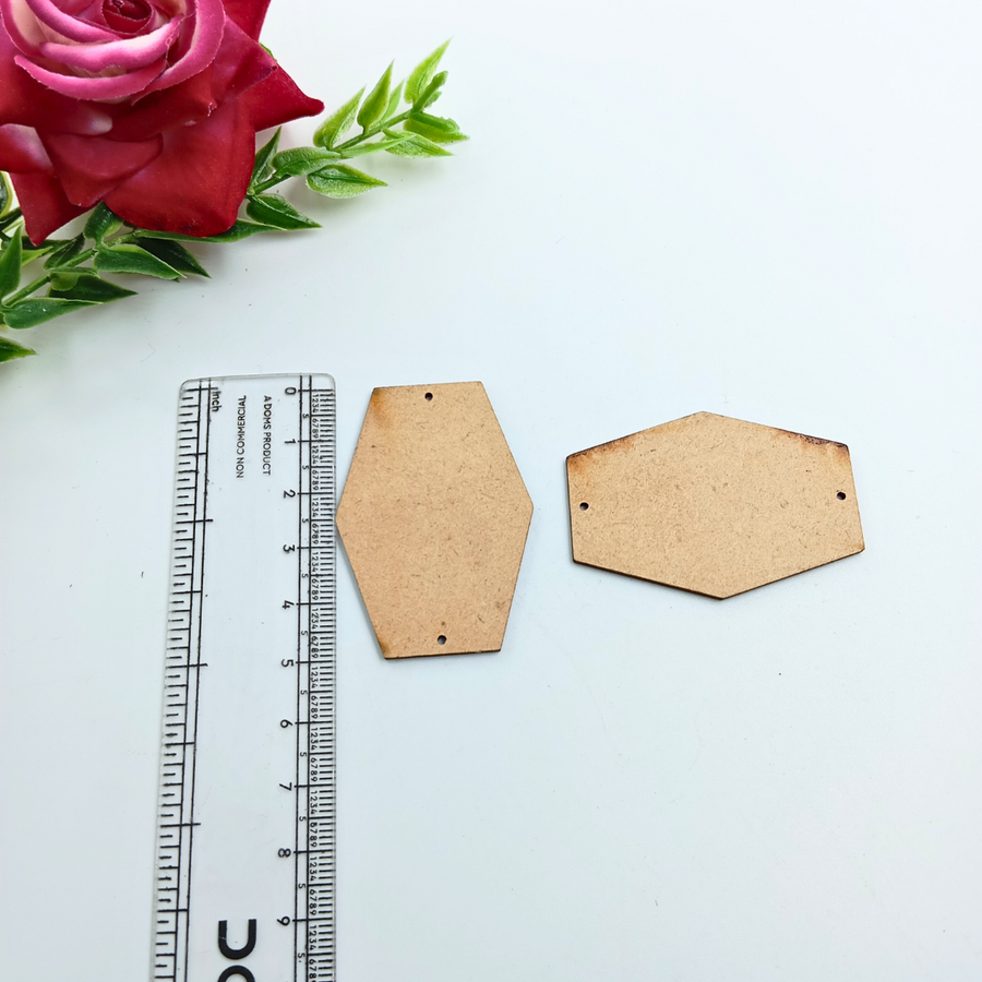 Hexagon shaped  Mdf - 100 pieces