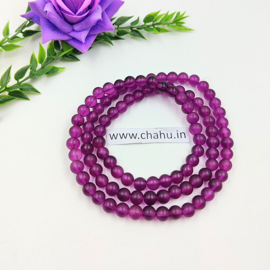 8 mm Purple Matte Trans Beads