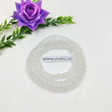 8 mm White Matte Trans Beads