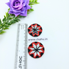 Black and Red  Round Embroidery Mirror - 10 Pieces