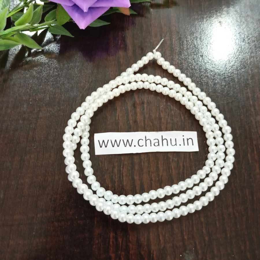 4 mm White Round