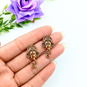 Antique Ganesha Studs - 100 Gram