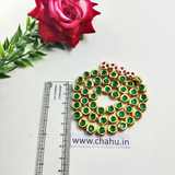 Green Round Kundan Line