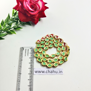 Lime Green Drop Kundan Line