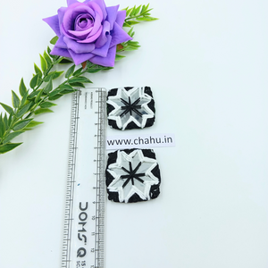 Black White Square Mirror - 10 Pieces