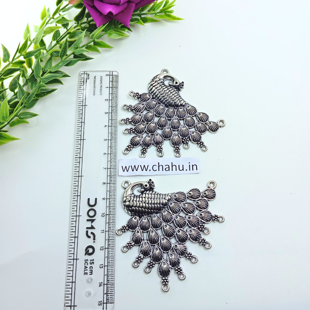 Oxidized Peacock Pendent - pack of 5 Pieces