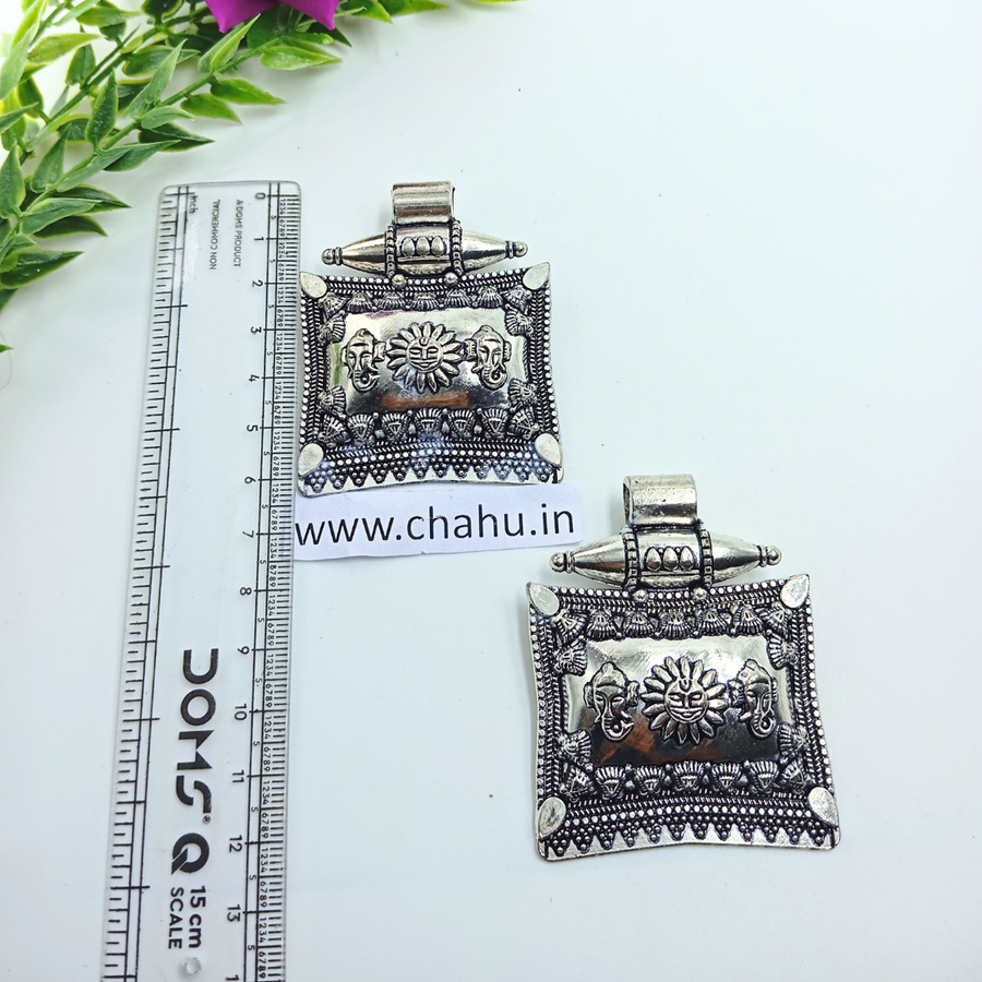 Oxidized Square Pendent  - pack of 5 Pieces