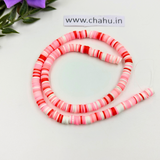 White,Red,pink Mix Color Fimo Beads