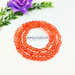 8 mm Orange Matte Trans Beads