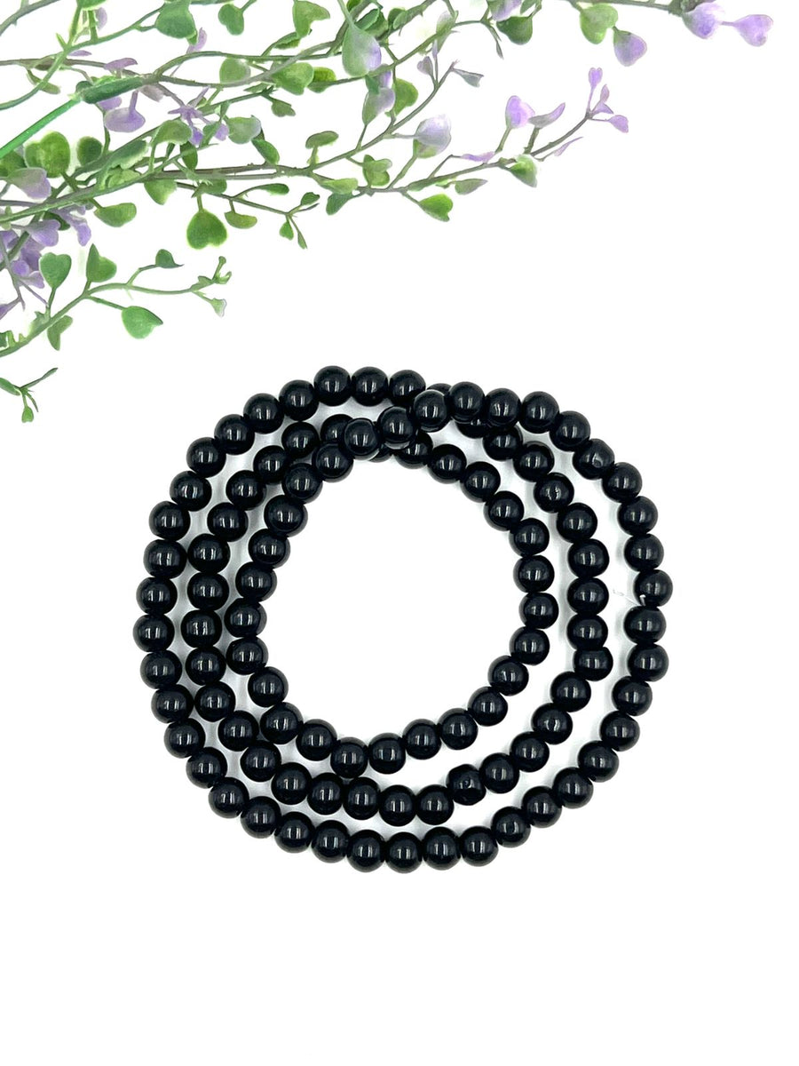 6 mm Round Black